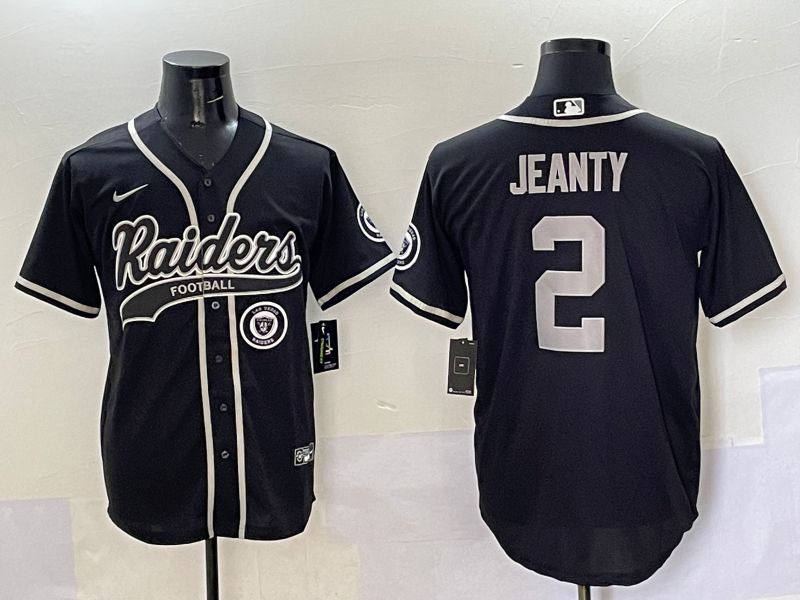 Men 2025 Oakland Raiders #2 Jeanty Black Joint Name Nike Limited NFL Jersey style 9->oakland raiders->NFL Jersey